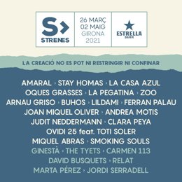 Cartel del festival Strenes de Girona de 2021.