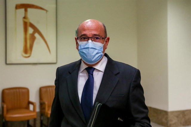 El coronel de la Guardia Civil Diego Pérez de los Cobos a su llegada a la Comisión Kitchen en el Congreso