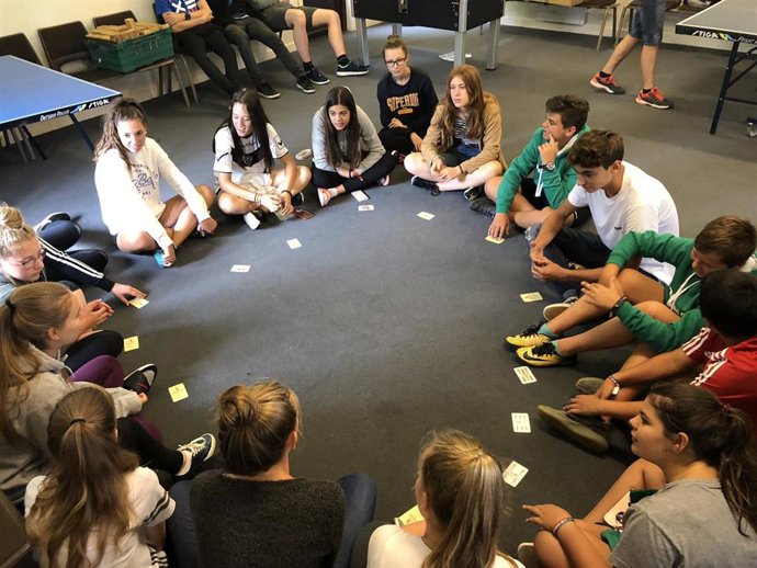 Archivo - Jóvenes de Polanco en campamento. Archivo