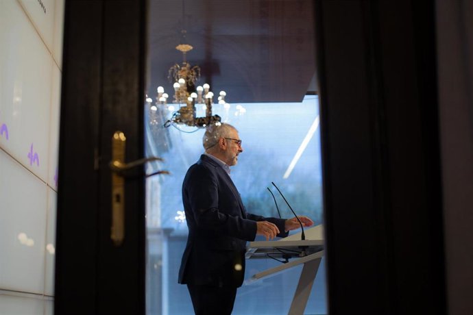 El líder de Cs en Catalunya, Carlos Carrizosa, en el Parlament de Catalunya, en Barcelona, Catalunya (España), a 16 de marzo de 2021.