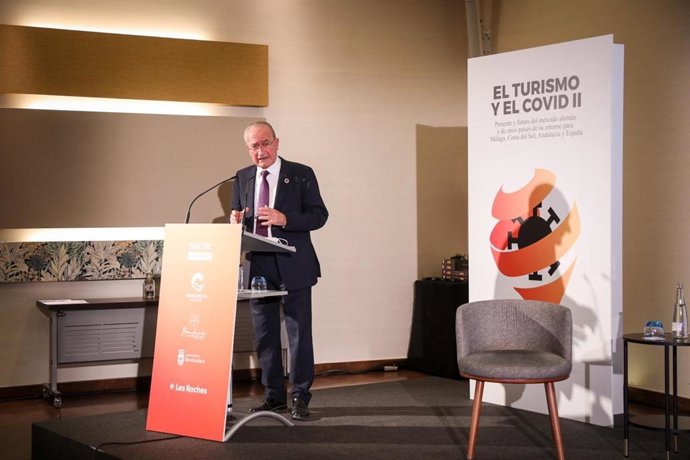 El alcalde, Francisco de la Torre, en su intervención en un foro de turismo