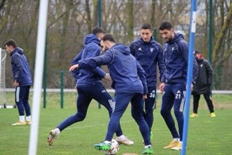 Entrenamiento del CD Mirandés