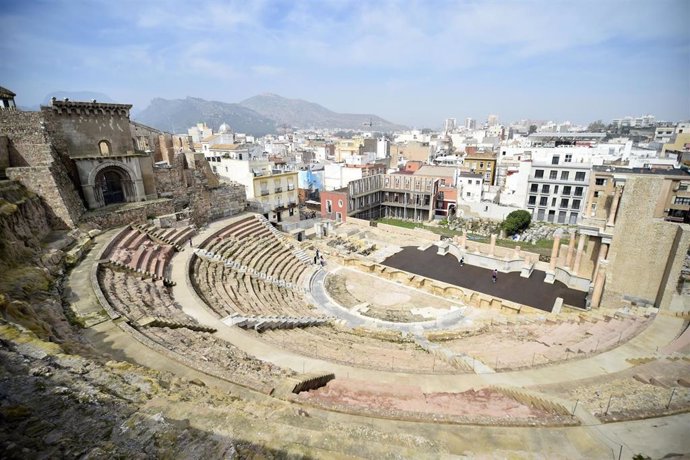 Vista del Teatro Romano de Cartagena el día de jornada de puertas abiertas