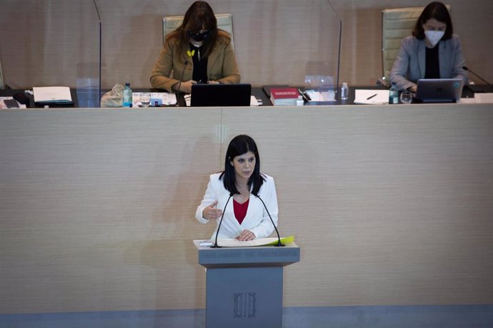 Marta Vilalta (ERC) en el pleno de investidura de Pere Aragons del 26 de marzo.