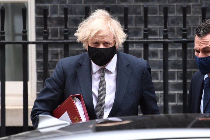 24 March 2021, United Kingdom, London: UK Prime Minister Boris Johnson leaves 10 Downing Street to attend Prime Minister's Questions session at the House of Commons. Photo: Stefan Rousseau/PA Wire/dpa