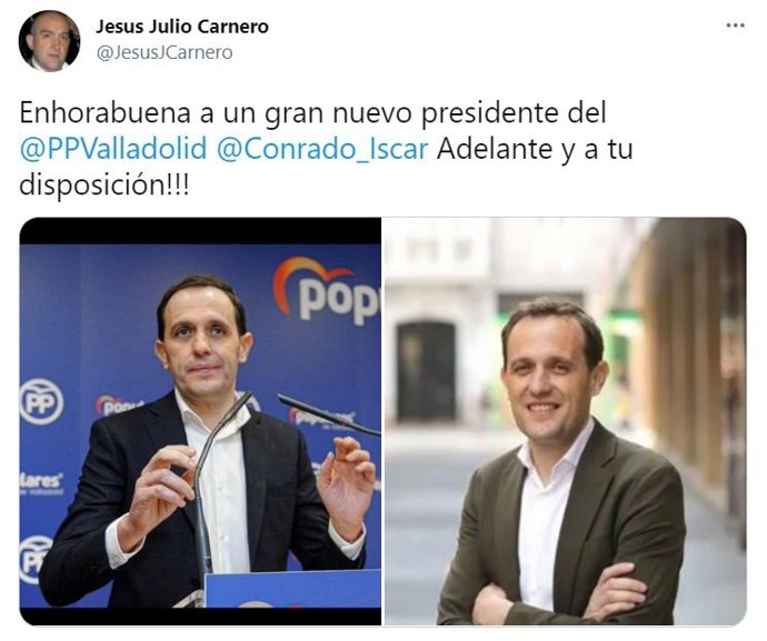 Tuit de Jesús Julio Carnero.