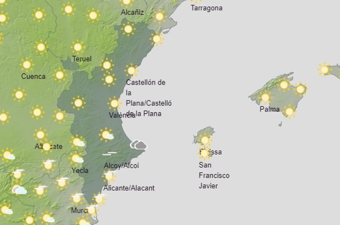 Predicción del tiempo para este domingo 28 de marzo