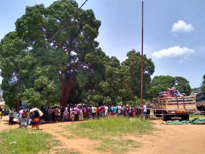 Desplazados por la violencia yihadista en Cabo Delgado, en el norte de Mozambique