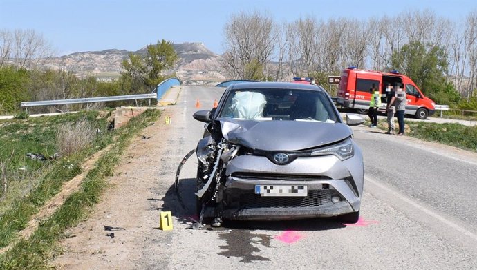 Accidente de tráfico en Buñuel con dos menores atropelladas