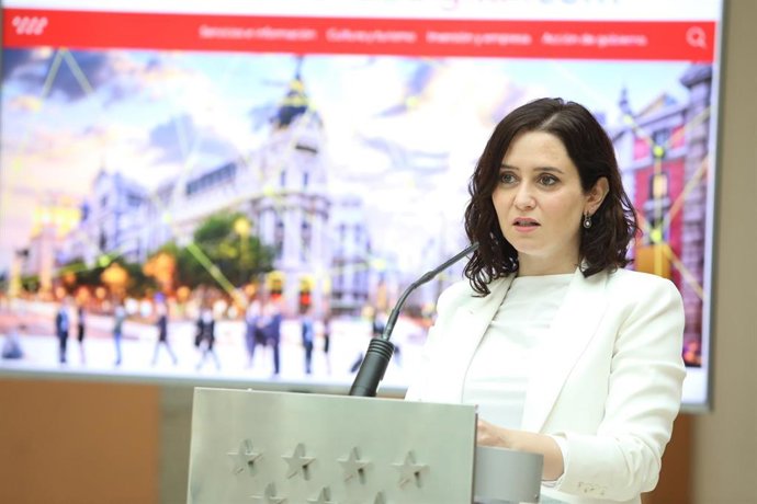 La presidenta de la Comunidad de Madrid, Isabel Díaz Ayuso