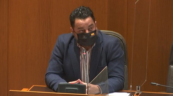 El diputado de VOX, David Arranz, este lunes en las Cortes.