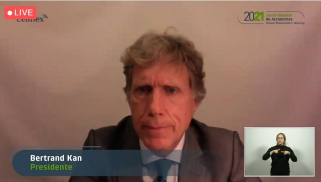 El presidente de Cellnex, Bertrand Kan, en la Junta General de Accionistas de la compañía 2021