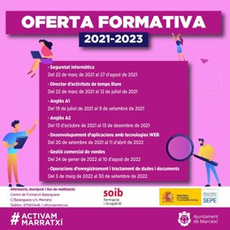 Oferta formativa del Ayuntamiento de Marratxí.