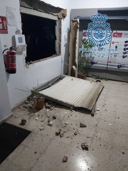 Butrón cometido por el grupo desarticulado