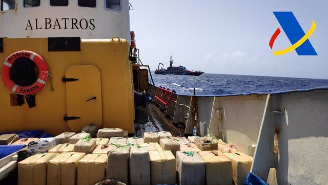 Droga incautada por la Agencia Tributaria en un pesquero con bandera panameña que navegaba al sur de Canarias