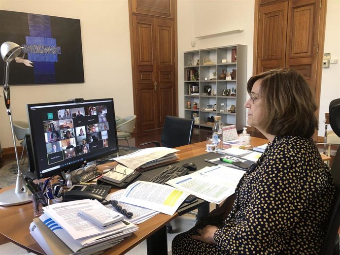 Armisén modera la webinar 'Consejos prácticos para acceder a los fondos europeos'.