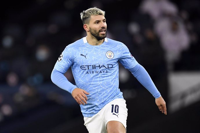 Archivo - 09 December 2020, England, Manchester: Manchester City's Sergio Aguero in action during the UEFA Champions League group C soccer match between Manchester City and Olympique de Marseille at the Etihad Stadium. Photo: Peter Powell/PA Wire/dpa