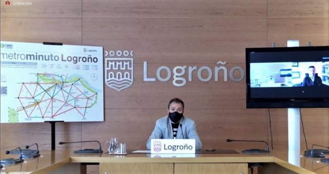 El 'Metrominuto' plantea en un mapa distancias y tiempos de recorridos a pie en Logroño, que se señalizarán en breve