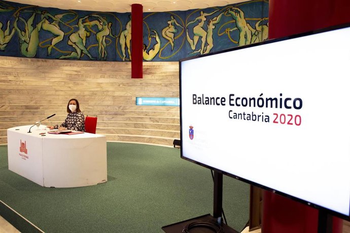 11:00 Horas. Sala María Blanchard, Palacio De Festivales De Cantabriala Consejera De Economía Y Hacienda, María Sánchez, Presenta, En Rueda De Prensa, El Informe Económico Del Año 2020.Nr30 Mar 21