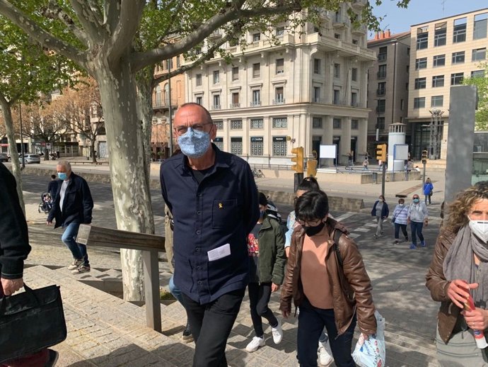 El alcalde de Lleida, Miquel Pueyo, este martes en la ciudad.