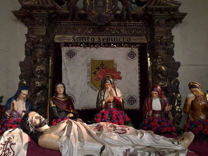 La Cofradía del Santo Sepulcro de Zaragoza abrirá este viernes y sábado al público.