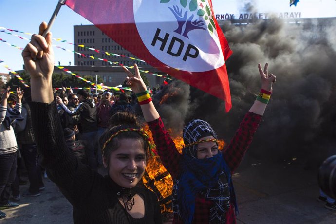 Imagen de archivo de seguidoras del HDP en Turquía.
