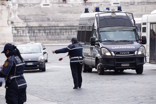 Control policial en Roma