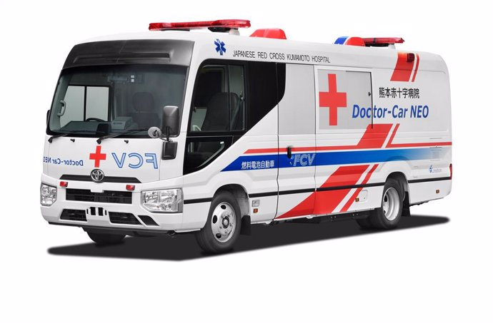 Toyota desarrolla junto a Cruz Roja una clínica móvil propulsada por hidrógeno.