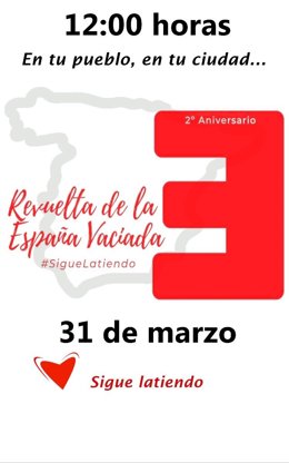 La España Vaciada vuelve a alzar la voz frente al Congreso para "retumbar" las conciencias de los políticos.