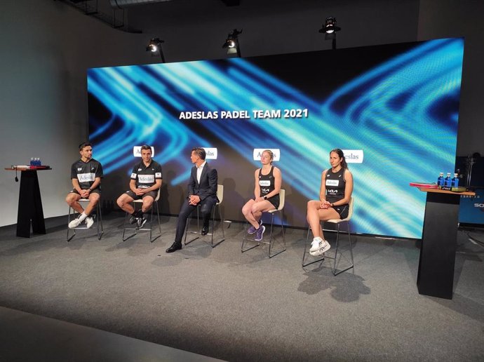 Presentación del Adeslas Padel Team 2021, formado por las parejas Sanyo Gutiérrez-Fernando Belasteguín y Alejandra Salazar-Gemma Triay
