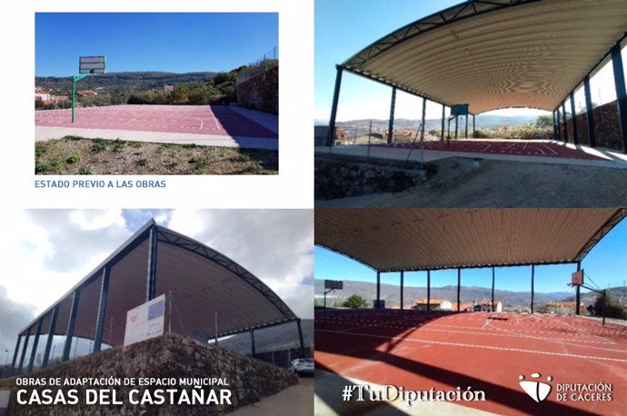 Las pistas polideportivas de Casas del Castañar (Cáceres) se adecúan para usos complementarios