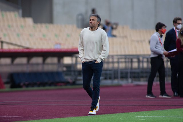 Luis Enrique Martinez, head coach of Spain, during the FIFA World Cup 2022 Qatar qualifying match between Spain and Kosovo at Estadio La Cartuja on March 31, 2021 in Sevilla, Spain