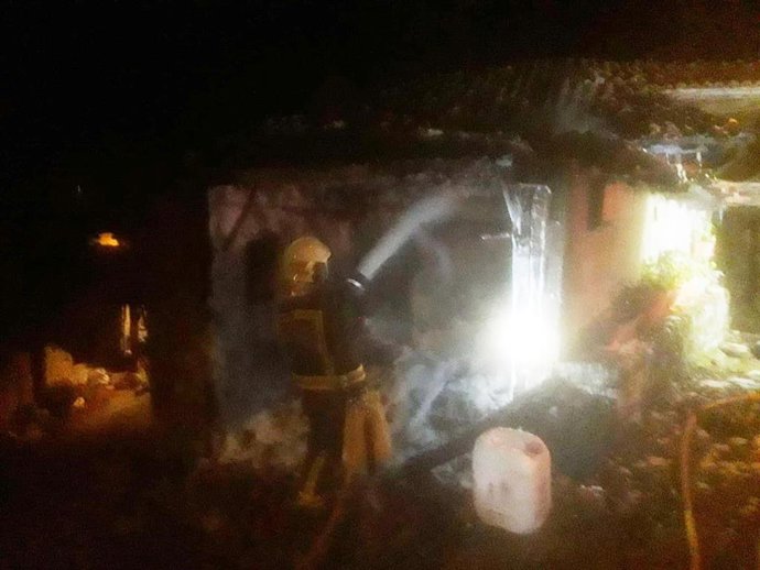Incendio garaje en Camaleño