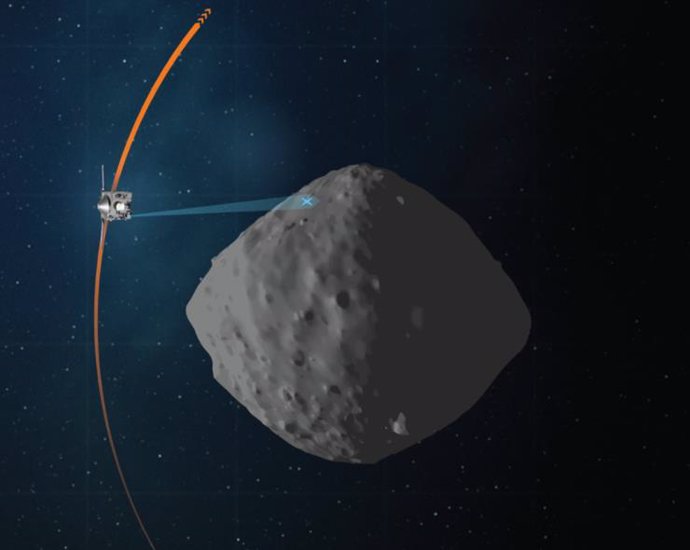 Nave OSIRIS-REx orbitando el asteroide Bennu