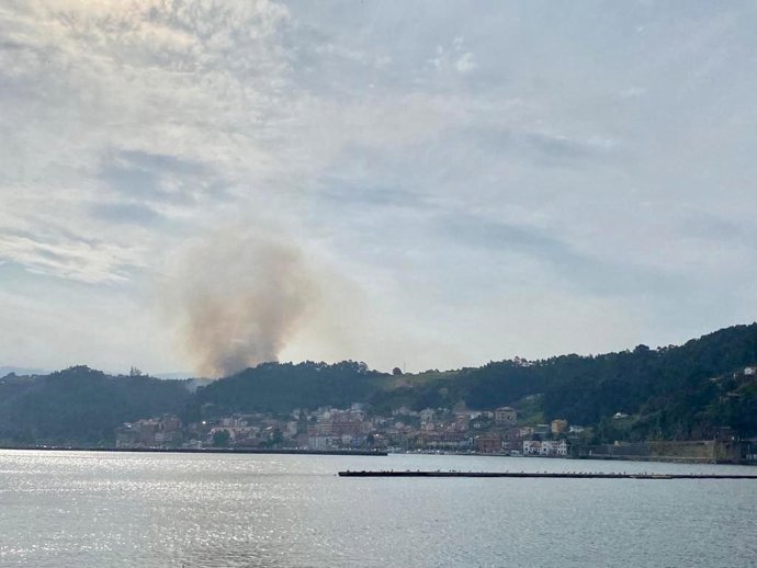 Archivo - Incendio forestal en Muros del Nalón