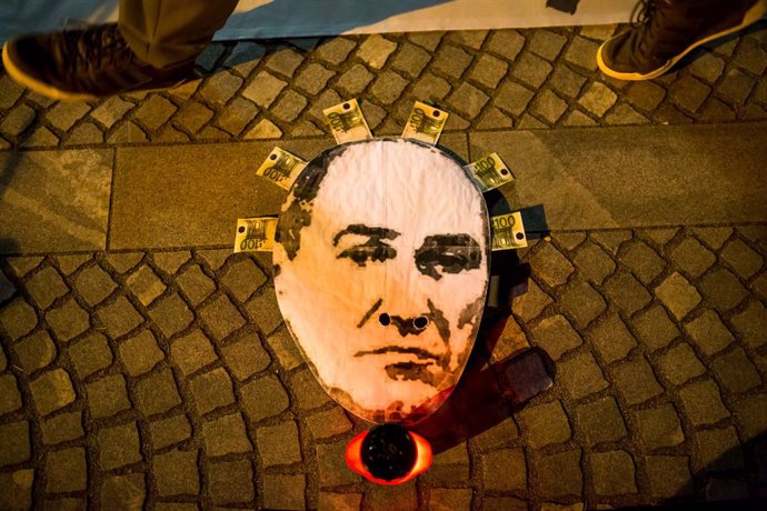 Protesta contra el Gobierno de Janez Jansa en Liubliana