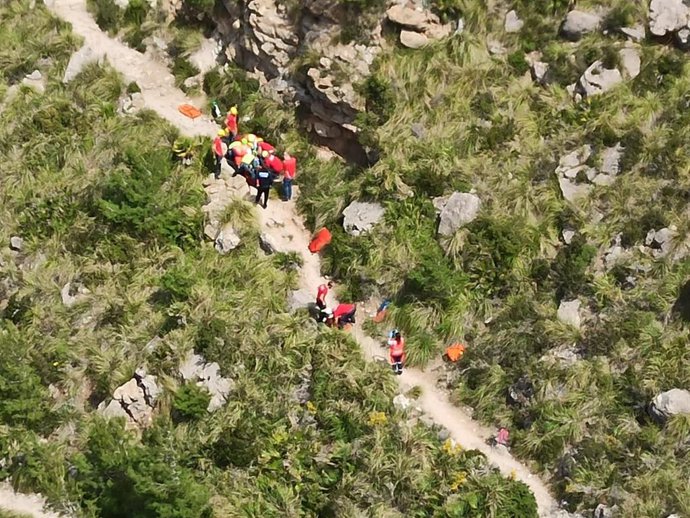 Rescate de la excursionista en Betlem.