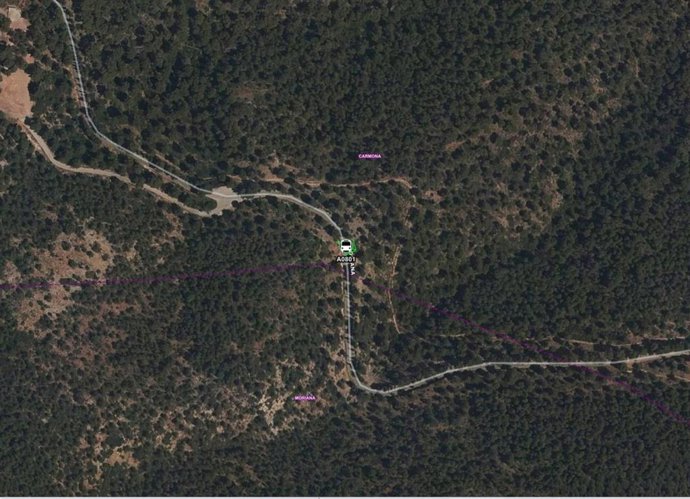 Imagen por satélite del lugar del accidente