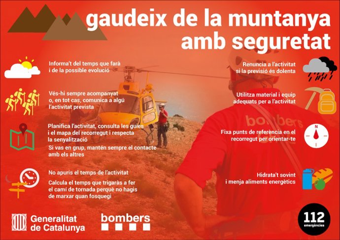 Los Bombers piden "prudencia" durante las actividades en parques y espacios naturales en Semana Santa