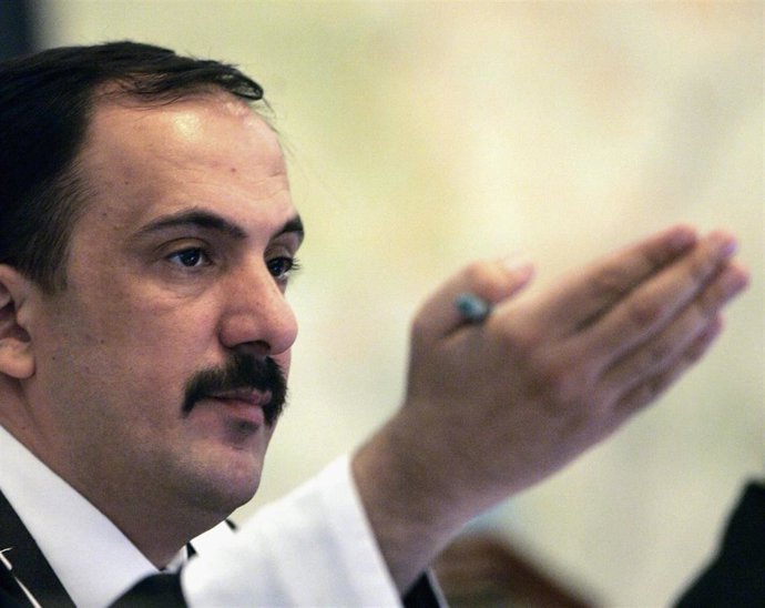 El juez Mohamed Oreibi durante el juicio contra el exdictador de Irak Sadam Hussein