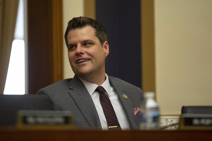 Archivo - 5/21/2019 - Washington, District of Columbia, United States of America: United States Representative Matt Gaetz (Republican of Florida) attends a House Judiciary Committee hearing on Capitol Hill in Washington D.C., U.S. on Tuesday, May 21, 20