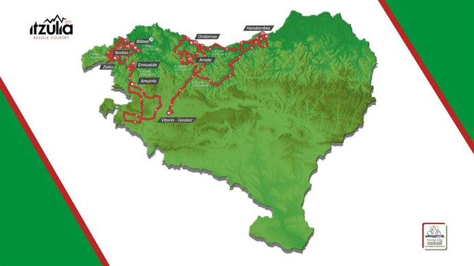 Archivo - Recorrido de la 60 edición de la Itzulia Basque Country, que se disputará entre el 5 y 10 de abril de 2021