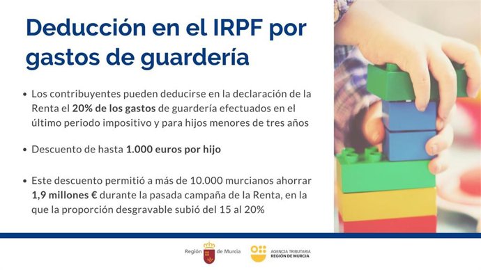 Gráfico informativo sobre la deducción autonómica por gastos de guardería