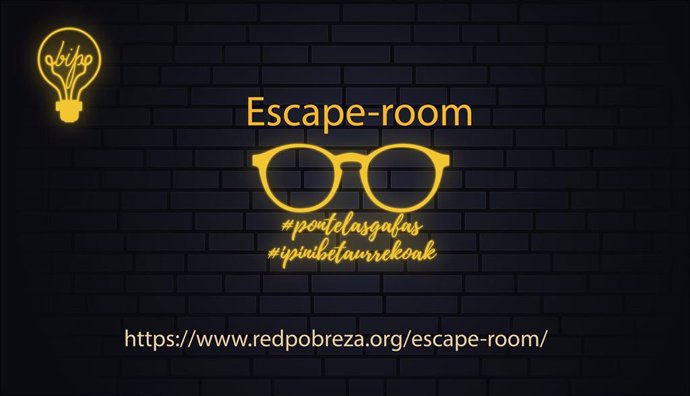 Cartel del 'escape room' online 'Gafas de la Inclusión'