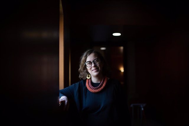 La diputada de la CUP Eulàlia Reguant en una entrevista de Europa Press