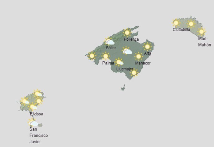 Predicción meteorológica para hoy lunes, 5 de abril, en Baleares.