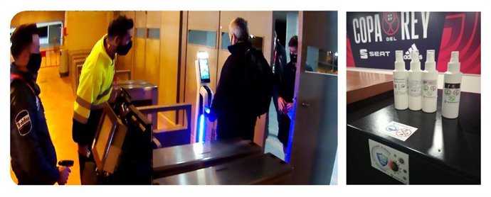 Control de temperatura y mascarilla en acceso a autoridades