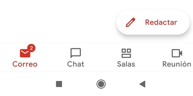 La interfaz de Gmail en Android con las nuevas pestañas