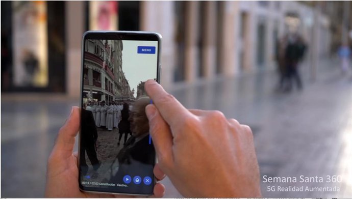 Telefónica desarrolla un piloto para ver la Semana Santa de Málaga en cualquier época del año