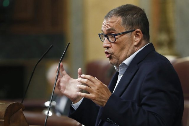 El diputado de Junts Per Catalunya Jaume Alonso-Cuevillas interviene este miércoles durante el pleno del Congreso de los Diputados, en Madrid (España), a 13 de mayo de 2020.